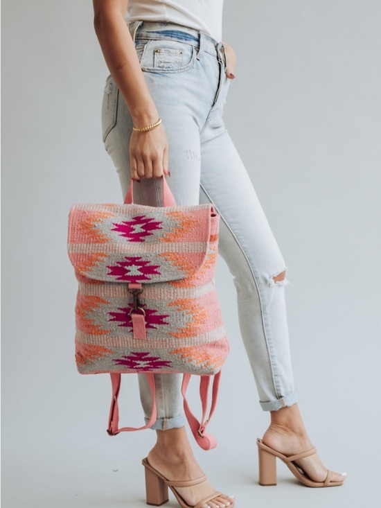 NWT Boho Festival Aztec Tribal Western Southwestern Backpack Purse Handbag Bag main image 6